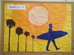太平洋ロングビーチ　貼り絵