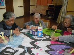 巨大貼り絵　桜　①