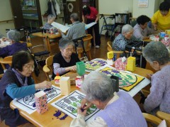 玉貼り絵　ラベンダー