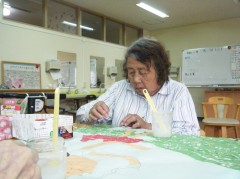 シャボン玉　貼り絵①