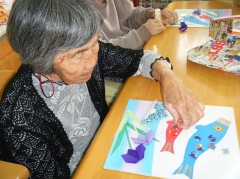 鯉のぼり色紙⑤