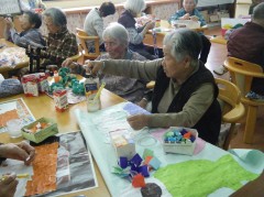 歌貼り絵　鯉のぼり