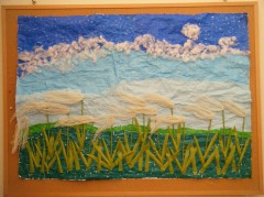 すすき　貼り絵