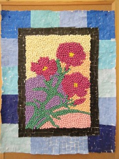 コスモス　玉貼り絵②